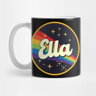Ella // Rainbow In Space Vintage Style Mug